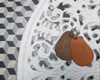 Handcrafted 'Good Luck' leather keyring