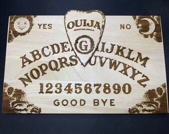 Ouija Cutting Board Spirit Board with Planchette Coaster