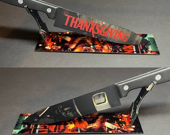 Thanksgiving Horror Movie 2023 Kitchen Knife With Stand