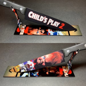 Child&#39;s Play 2 Chucky Good Guy Doll Kitchen Knife With/Without Sublimated Stand