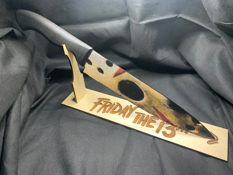 Jason Voorhees Kitchen Knife with Matching Knife Stand | Etsy