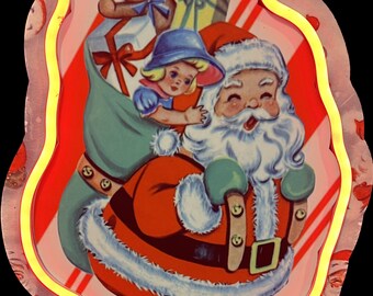 Christmas Santa Claus Neon Light Decoration