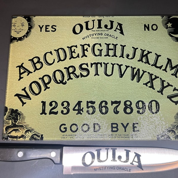 Ouija Sublimated Glass Cutting Board With/Without Matching Knife