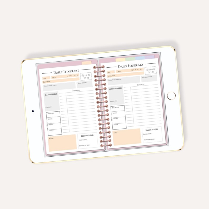 Digital Travel Planner Templates for Goodnotes & Notability on Etsy