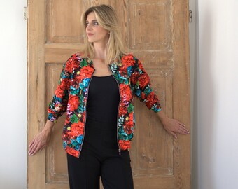 Cazadora bomber oversize herbácea oscura