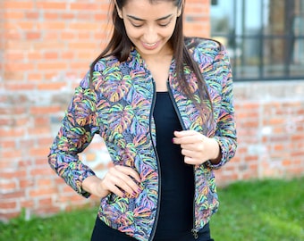 women bomber, sport bomber, sports jacket, short jacket,women's jacket,women's bomber,jacket with zipper, color bomber