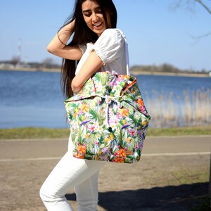 beach bag, waterproof bag, hawaiian handbag image 1