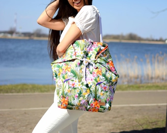 beach bag, waterproof bag, hawaiian handbag