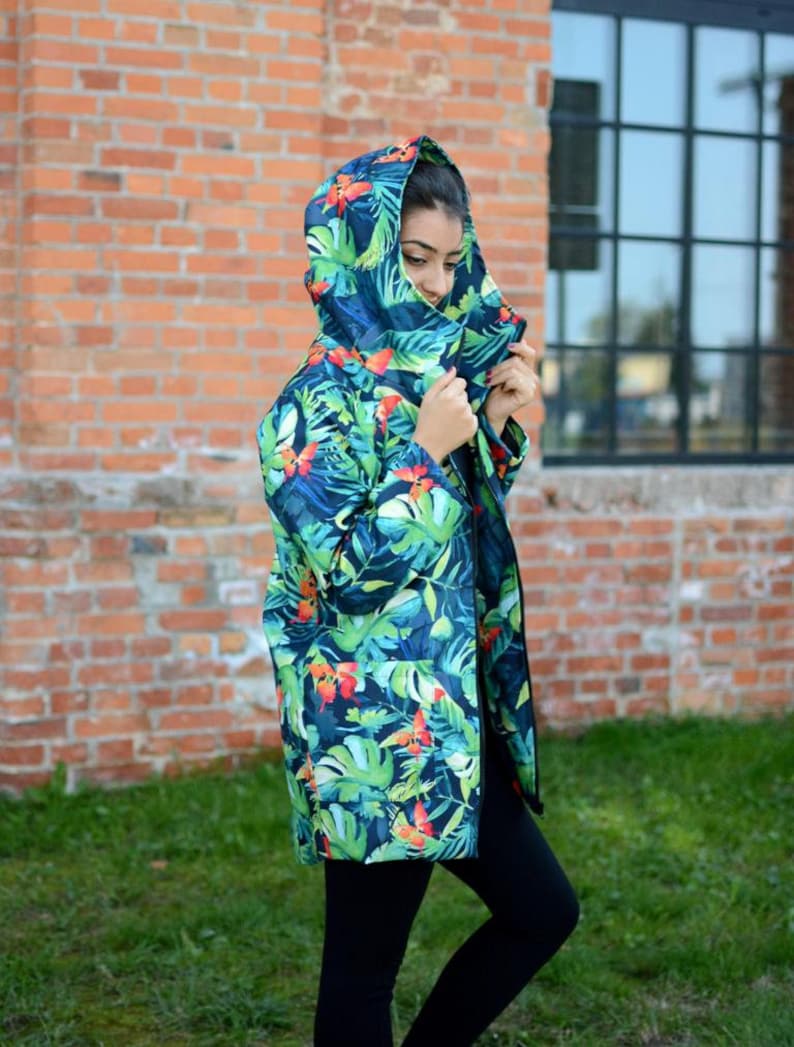 Waterproofraincoat Women's Coat Flower Coat Waterproof Etsy