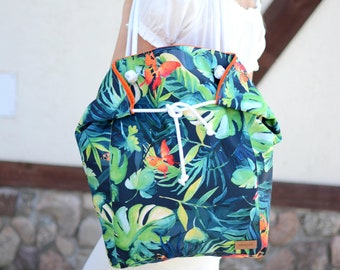 large beach bag, waterproof bag, colorful bag