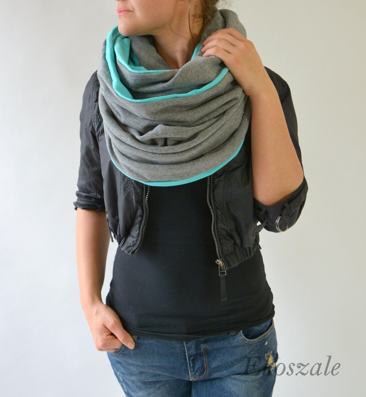 cotton knit shawl