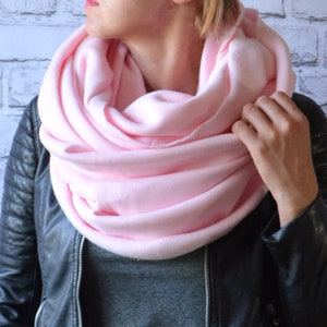 shawl, knitted shawl, cotton shawl, infinity, shawl made of cotton, man scarf, warm shawl, women shawl,organic shawl pink dick image 1