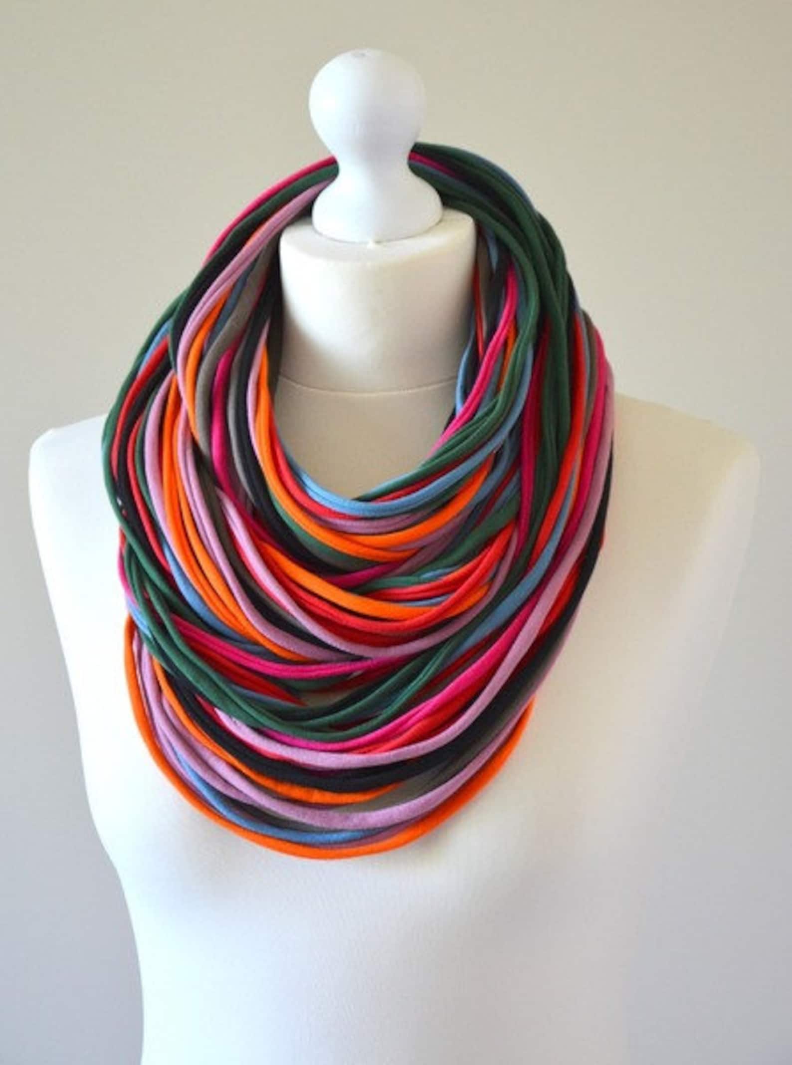 Knitted Necklace Strings Infinity - Etsy