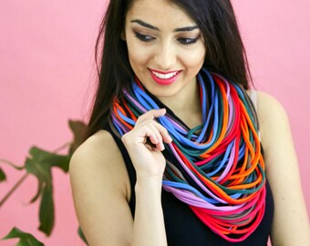 knitted necklace straps coloorful strings