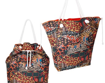 large beach bag, waterproof bag, colorful bag