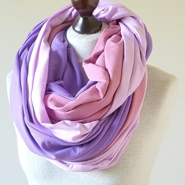 shawl, knitted shawl, cotton shawl, infinity, shawl made of cotton, scarf, warm shawl, women shawl,organic shawl, purple