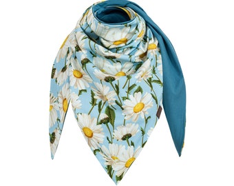 Cotton scarf, colorful, with flowers