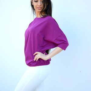 Blouse Loose Large Bust Oversize Violet image 3