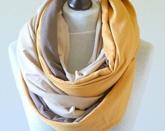 shawl, knitted shawl, cotton shawl, infinity, shawl made of cotton, scarf, warm shawl, women shawl,organic shawl, honey-beige