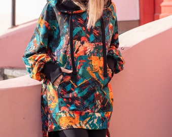 Szeroka luźna bluza oversize