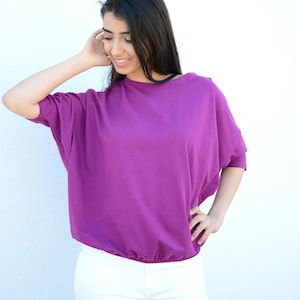 Blouse Loose Large Bust Oversize Violet image 1