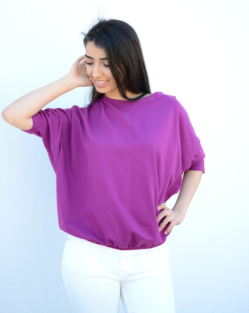 Blouse Loose Large Bust Oversize Violet image 1