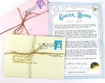 Personalised Luxury Letter From the Easter Bunny | Easter Gift | Easter Rabbit Letter | Egg Hunt | Easter Bunny Letter | Custom Easter Gift