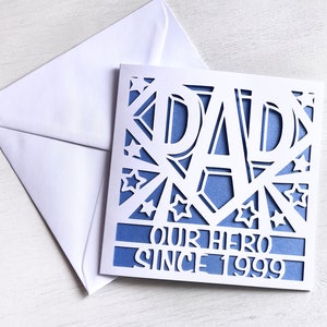Carte personnalisée mon/notre héros papa/carte papa/carte de fête des pères/carte d'anniversaire papa