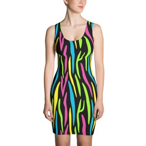 Sublimation Cut & Sew Dress - I Love the 80&#39;s | Eighties Themed Party Outfit Idea