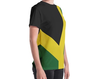Women's All-Over Print T-shirt - Jamaican Flag