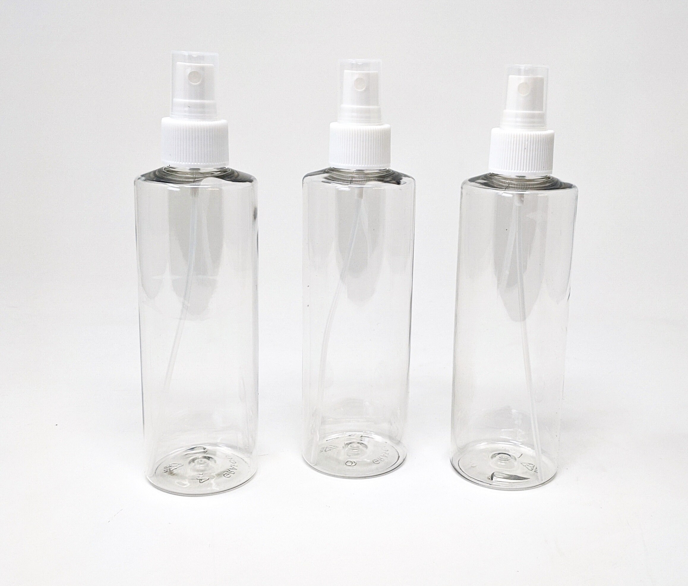 8 oz Clear Plastic Spray Bottle With Cap Fine Mist Pump Etsy