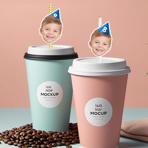 Personalized Face confetti Birthday, Custom Photo Face Straws, Photo for Birthday Decor, Funny Birthday Straws Decor, Face Birthday Straws