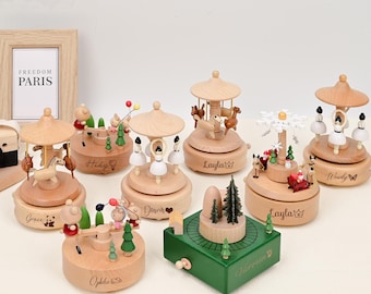 STEINBACH ⭐️ドイツ製⭐️木製オルゴール/遊んでいる子供⭐️ビンテージ Vintage Steinbach Wooden German Christmas Music Box. Santa