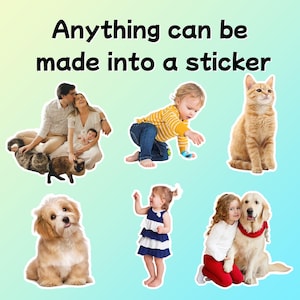 Custom Photo Sticker, Vinyl Waterproof Sticker, Portrait Sticker, Personalized Face Sticker, Water Bottle Sticker, Laptop Sticker, Car Decal