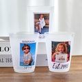Personalized Est 1995 Custom Plastic Party Cups, Personalized Photo Plastic 16oz Cups with Text for Parties Events Birthday product logo