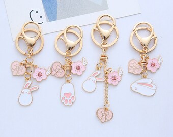 Metal Rabbit Keychain - Etsy