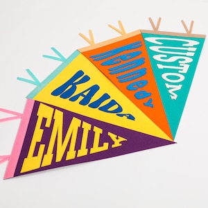 Custom Felt Name Pennant Flag for Nursery Decor, Baby Name Banner Blag Wall Hanging,Baby shower gift , Baby Boy Girl Name Nursery Flag
