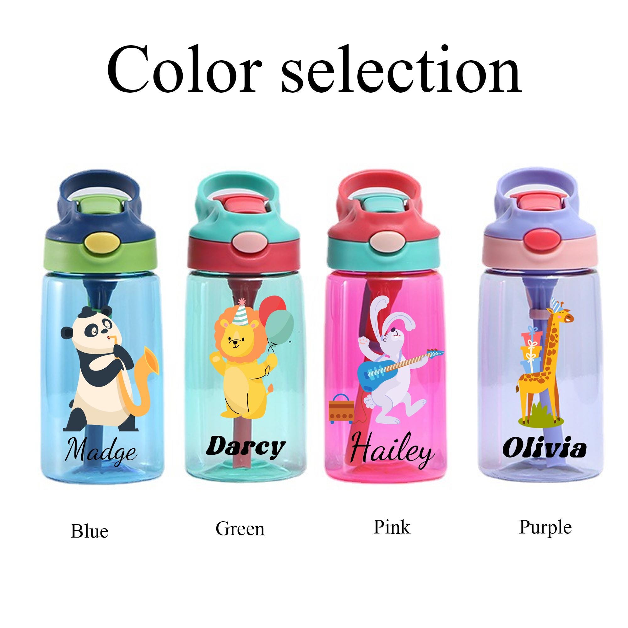 Bottle with Name, Custom Kids Water Bottle, Back to School Drinkware, 16oz Kids Cup,Birthday Gift, Kids Tumbler, Dinosaur Bottle,Animal cups