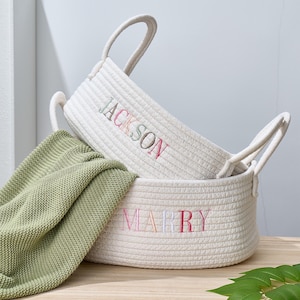 Name Handmade Korb | Aufbewahrungsbox | Babyparty Geschenk |Spielzeugkörbe mit Namen| Personalisierte Baby Korb|Ostern Korb