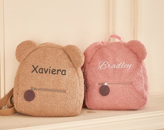 Toddler Backpack,Custom Embroidered Backpack,Teddy Bear Travel Backpack,Preschooler Backpack, Kids Gift, Kids Gift Backpack,Baby Shower Gift