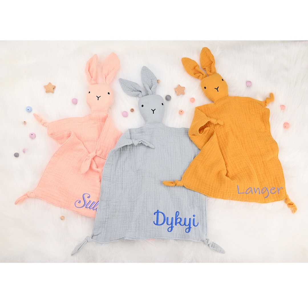 Custom Embroidered Baby Comfort Towel-rabbit Baby Comfort Towel ...