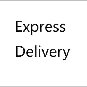 May include: Express Delivery text on a white background.