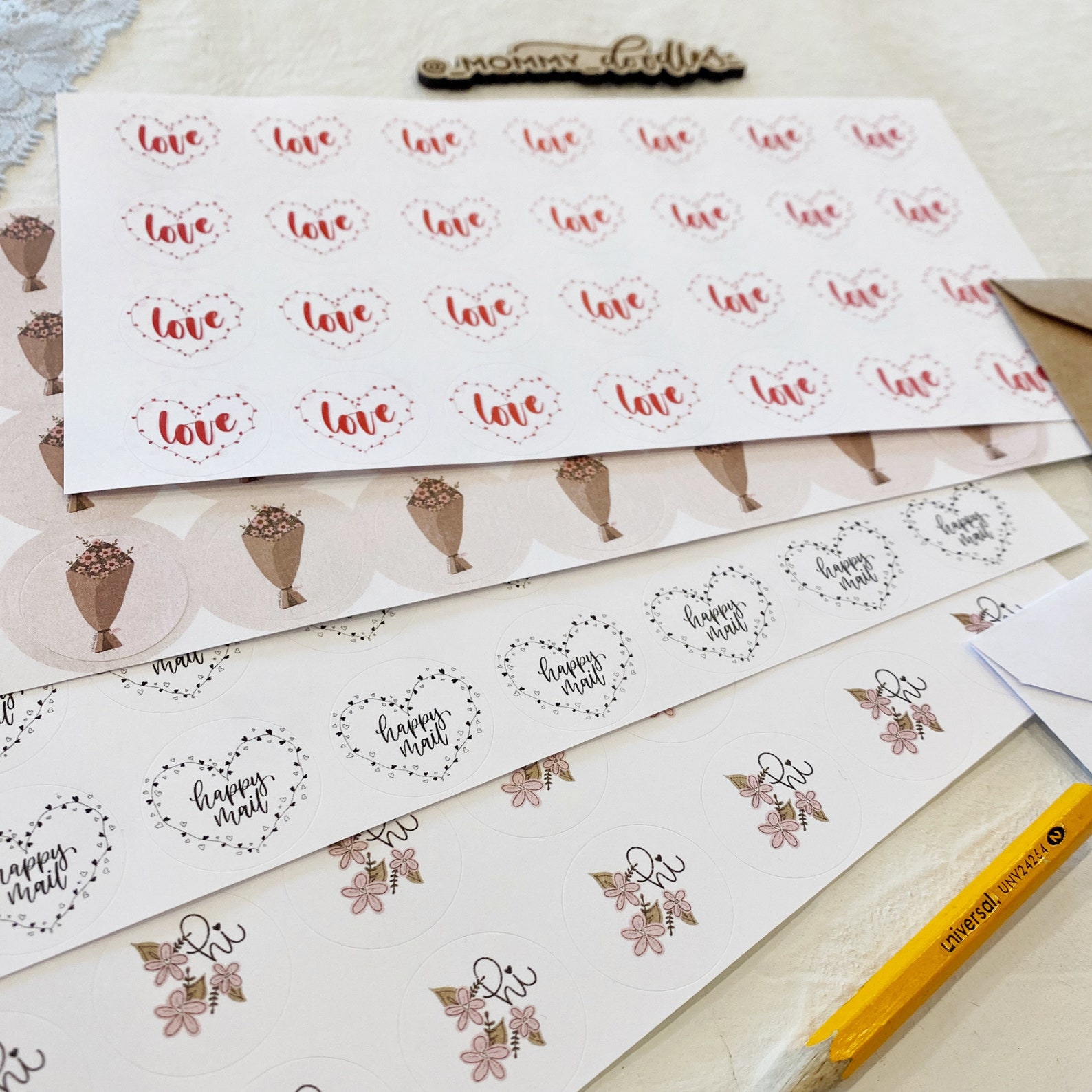 Envelope Stickers Envelope Seals Happy Mail Stickers 1 Etsy