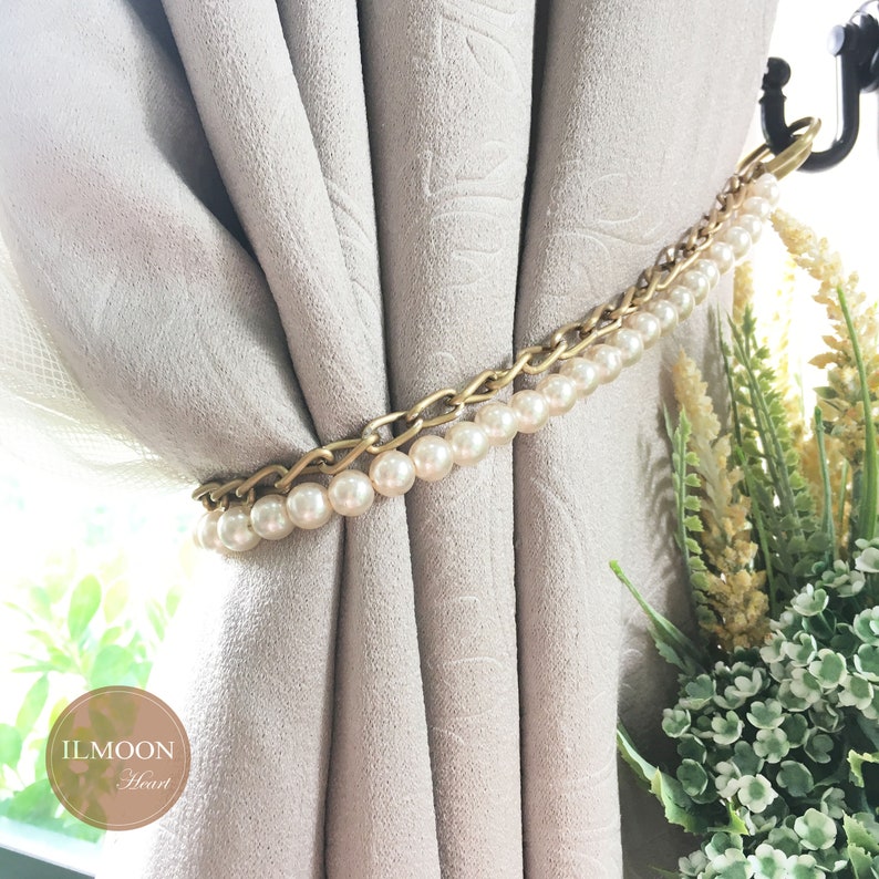 Pairx2 Vintage Pearl Curtain Tie Backs / 2 Tiebacks / Shabby Etsy