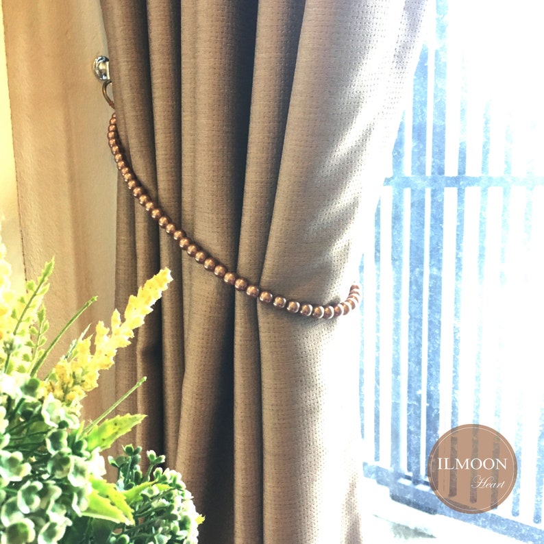 Pairx2 Pearl Curtain Tie Backs Large Drapes Vintage Etsy