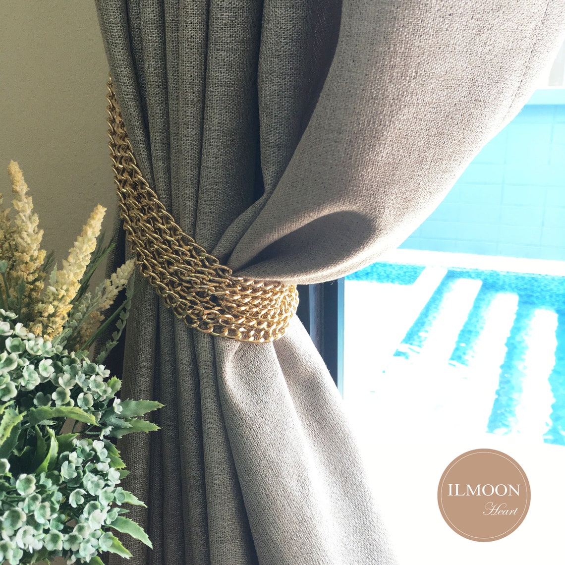 Pairx2 Gold Curtain Tie Back / Gold Tiebacks / Luxury for Etsy