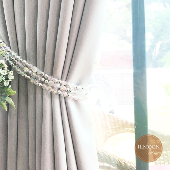 Crystal Curtain Tie Backs Crystal Ornament Modern Curtain Etsy