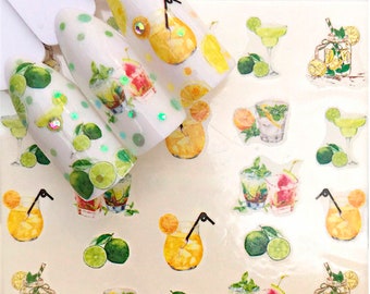 Cherries And Cocktail Glass Nail Art Tutorial