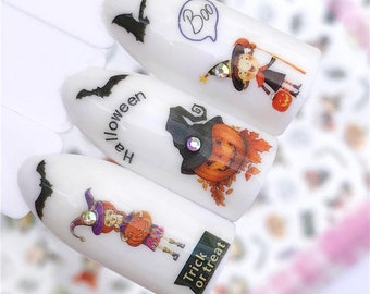 Halloween nail decal  Etsy