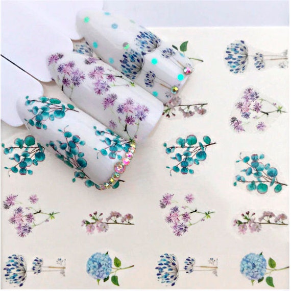 floral nail stickers
